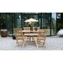 Salt utematgrupp matbord 120x70 cm med 4 st Salt matstolar - Teak