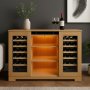 Vinskp med dubbla temperaturzoner  Twin vinkyl 24 flaskor med LED-belysning
