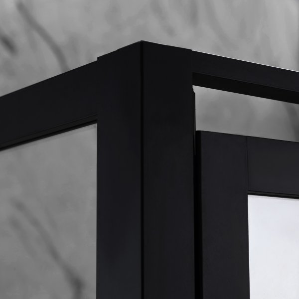 Duschhörna 90x90x200 | Svarttonat glas | Svart spröjs Duschhörna 90x90x200 | Svarttonat glas | Svart spröjs