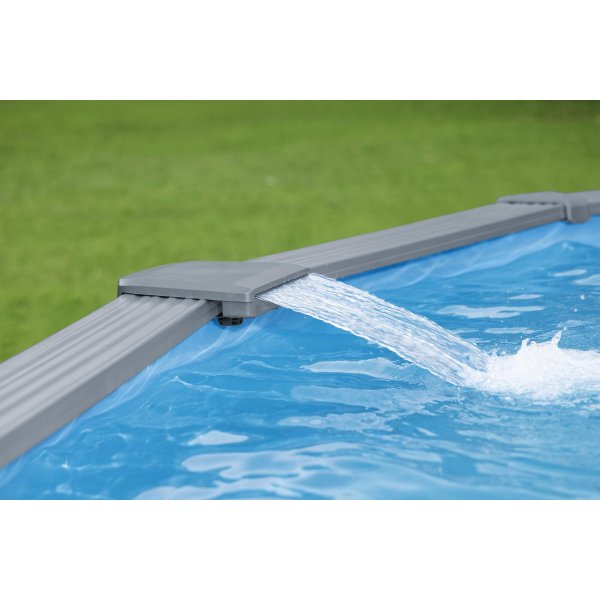 Bestway Hydrium pool ovan mark �7,32 m � 132 cm djup | St�lpool (561RP)