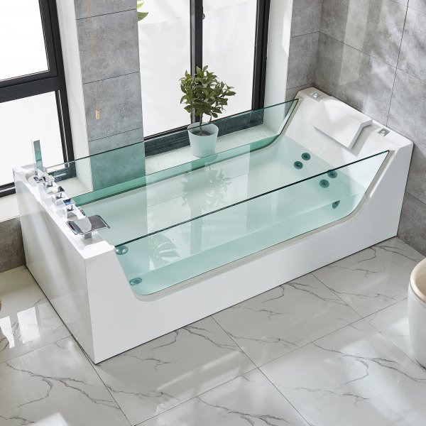 Bubbelbadkar med glassidor & värmare 170x80cm | BK-003V Bubbelbadkar med glassidor & värmare 170x80cm | BK-003V