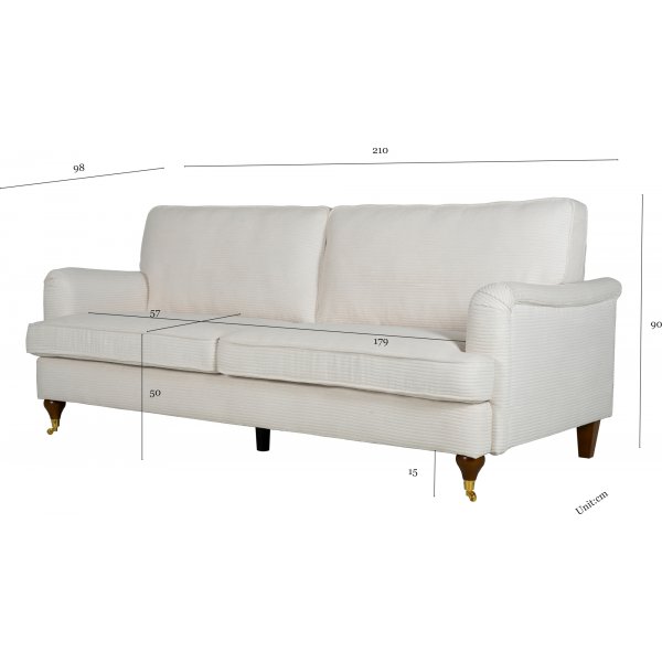Howard Watford Deluxe 3-sits – Beige Manchester | Klassisk Howard-soffa med förstklassig komfort Howard Watford Deluxe 3-sits – Beige Manchester | Klassisk Howard-soffa med förstklassig komfort