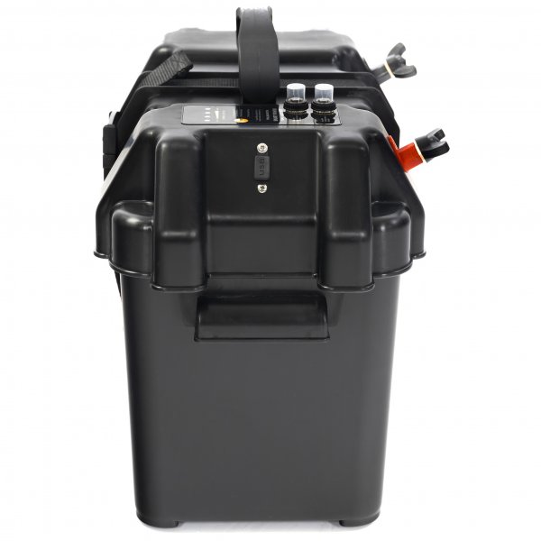 Bärbar batterilåda | 12V uttag | USB-port Bärbar batterilåda | 12V uttag | USB-port