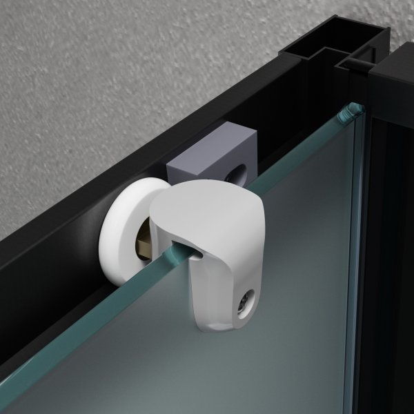 Komplett duschkabin med regndusch | Svart