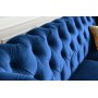 Chesterfieldsoffa 2-sits | Bl� sammet, kallskum & avtagbar kl�dsel | Milton