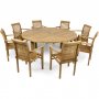 Runt utebord 180 cm | 8 stolar teak |Lyfco Ut