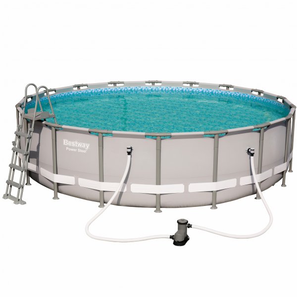 Ovanmarkpool 5,5m diameter - Bestway Power Steel (56427) - FYNDVARA