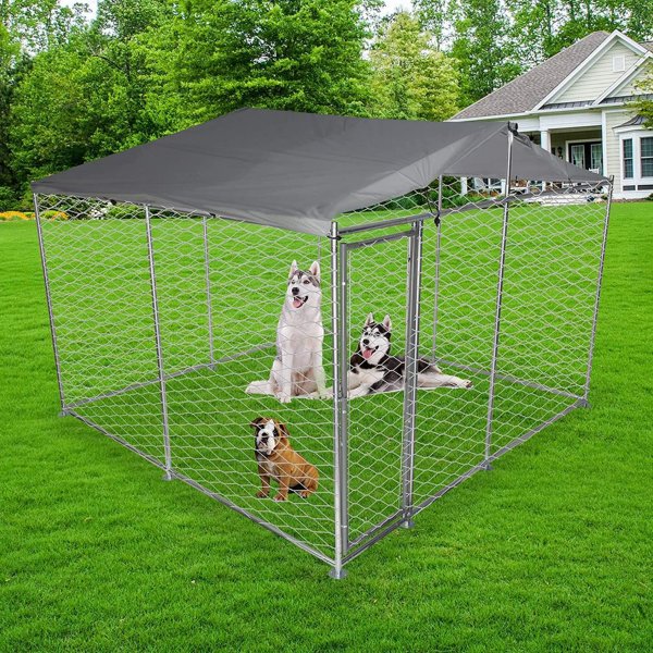 Hundgård 16m² | Galvaniserat stål | Vattentätt & UV-skyddande tak Hundgård 16m² | Galvaniserat stål | Vattentätt & UV-skyddande tak