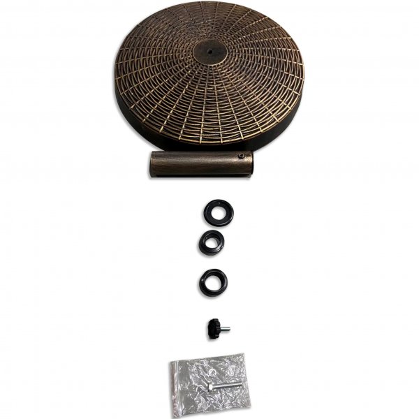 Klassiskt parasoll 3,5m med vev | Inklusive parasollfot | Antracitgrå Klassiskt parasoll 3,5m med vev | Inklusive parasollfot | Antracitgrå