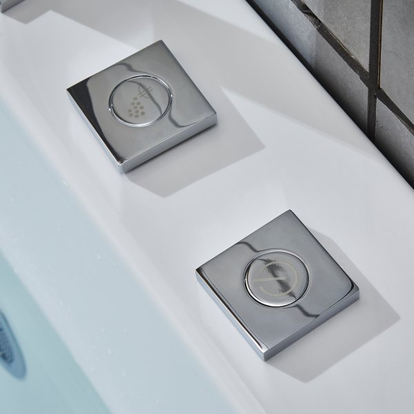 Bubbelbadkar med glasfront 170x80cm | Ergonomisk nackkudde | BK-019 Bubbelbadkar med glasfront 170x80cm | Ergonomisk nackkudde | BK-019