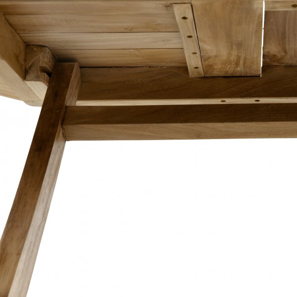 Runt utebord i premiumteak | 4 stolar |Lyfco Smgen