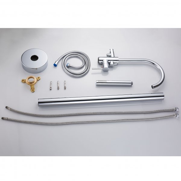 Golvblandare badkar | Engreppsblandare | Krom | FD-2207