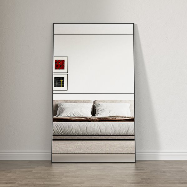 Stor helkroppsspegel | Svart aluminiumram | BLANCHE Stor helkroppsspegel | Svart aluminiumram | BLANCHE