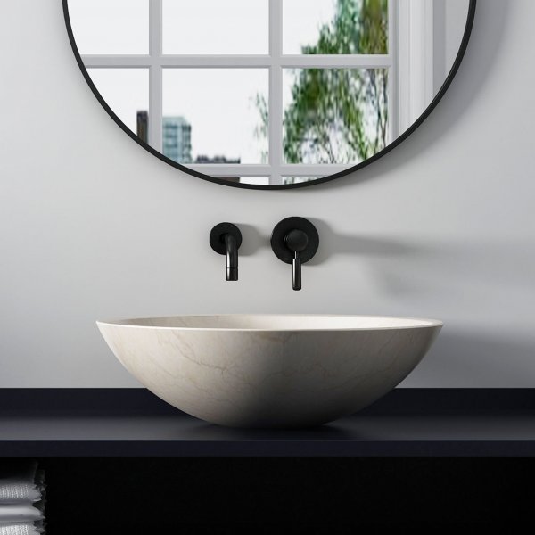 Exklusivt handfat i natursten - Cream marble Exklusivt handfat i natursten - Cream marble