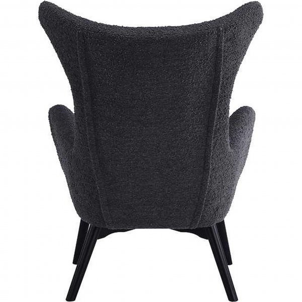 Elegant textilf�t�lj med h�g rygg | Boucl� Gr� | Kim