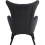 Elegant textilf�t�lj med h�g rygg | Boucl� Gr� | Kim