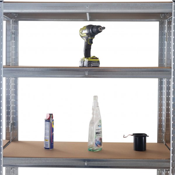 Hyllsystem i galvaniserat stål Hyllsystem i galvaniserat stål