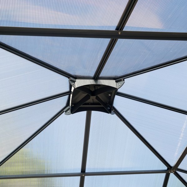 Premium paviljong 3x3m med tak i kanalplast