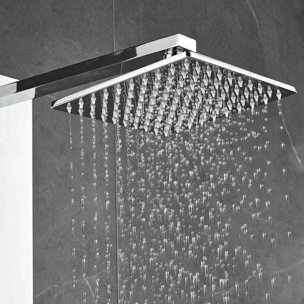 Duschpanel i vitt rostfritt stål | Amber Duschpanel i vitt rostfritt stål | Amber