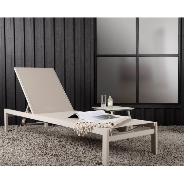 Solb�dd i aluminium & textilene | Justerbar sols�ng f�r pool | Copacabana Beige