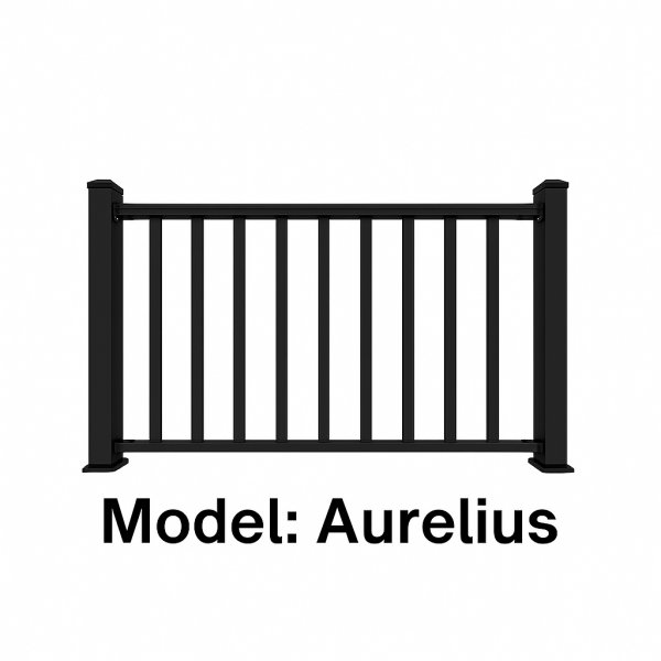 Altanstaket 180x100 cm | Pulverlackerad och robust design | Passar till Aurelius/Linius