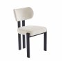 Matstol i beige tyg med svarta metallben | Callum 4-Pack Matstol i beige tyg med svarta metallben | Callum 4-Pack