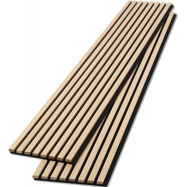 Trlamell akustikpaneler | 2700x600x21mm | Vit ek