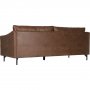 3-sitssoffa i cognacsf�rgat ecol�der | Gener�s komfort, tidl�s design & svarta metallben | Harpan
