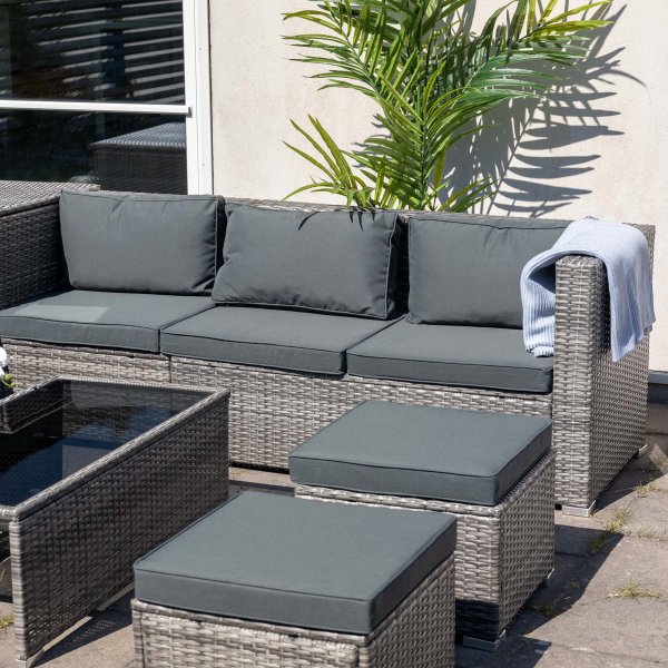 Exklusiv loungegrupp | Inbyggd förvaring | Grå konstrotting | Djursvik Exklusiv loungegrupp | Inbyggd förvaring | Grå konstrotting | Djursvik