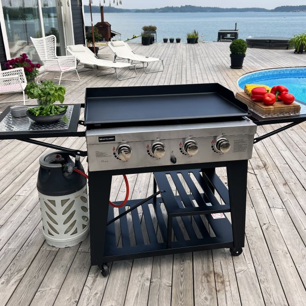 Gasoldrivet stekbord 16 kW | 4 rostfria br�nnare | Lockhart