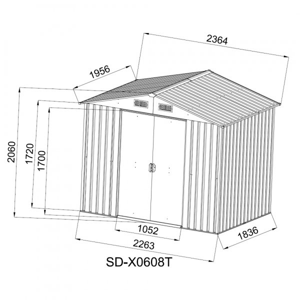 Trädgårdsskjul | Hög nockhöjd | Dubbeldörr | Färdig byggsats Trädgårdsskjul | Hög nockhöjd | Dubbeldörr | Färdig byggsats