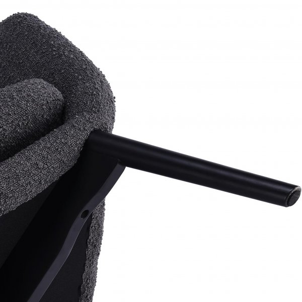 Elegant textilf�t�lj med h�g rygg | Boucl� Gr� | Kim