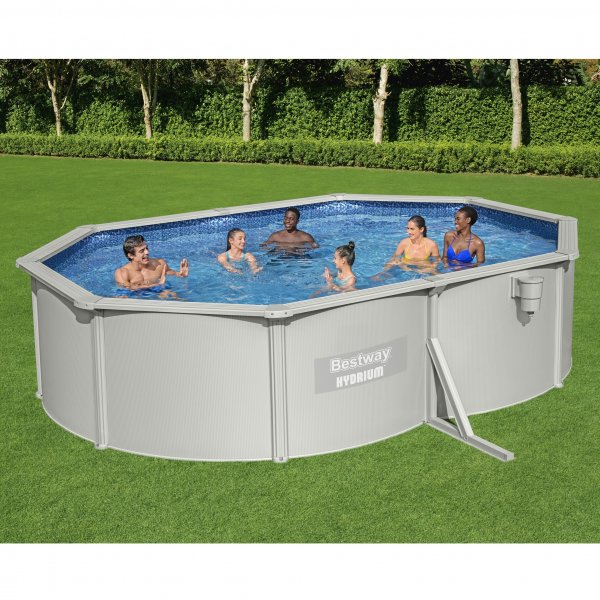 Bestway stålväggspool 5x3,6m - 1,2m djup | Hydrium Oval (56586) Bestway stålväggspool 5x3,6m - 1,2m djup | Hydrium Oval (56586)