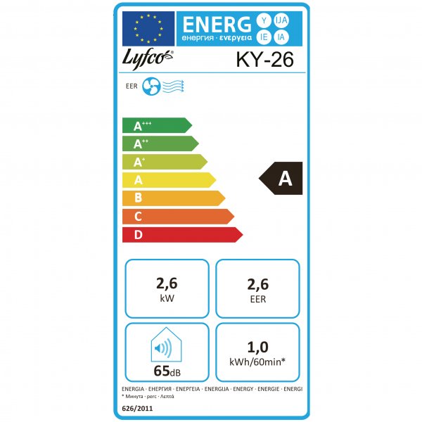 Portabel AC för 37m² - 2640W (9000BTU) Portabel AC för 37m² - 2640W (9000BTU)