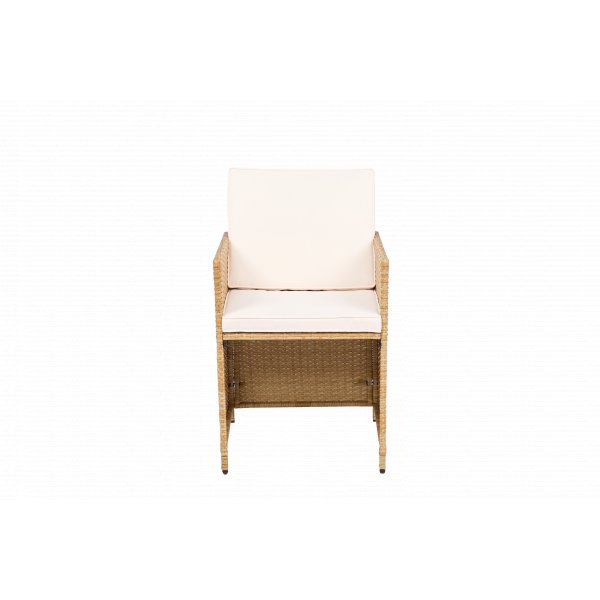 Matgrupp/Utegrupp 10 platser | 6 Stolar & 4 Pallar | Sk�rhamn beige