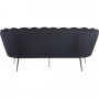 Kingsley 3-sits soffa � Svart sammet med kromben | Modern lyx & h�g komfort