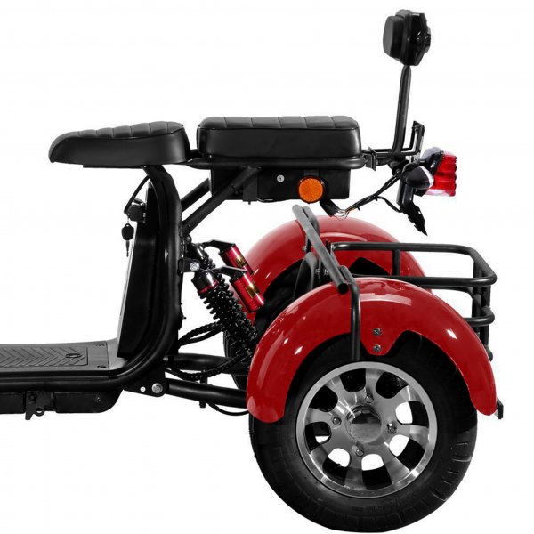 Fatscooter Trehjuling 2000W | Moped klass 1 - Röd Fatscooter Trehjuling 2000W | Moped klass 1 - Röd