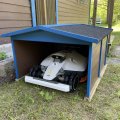 Kundbild Hus/garage till robotgräsklippare - 87x80cm: Bra kvalitet och lättbyggd. Passar...