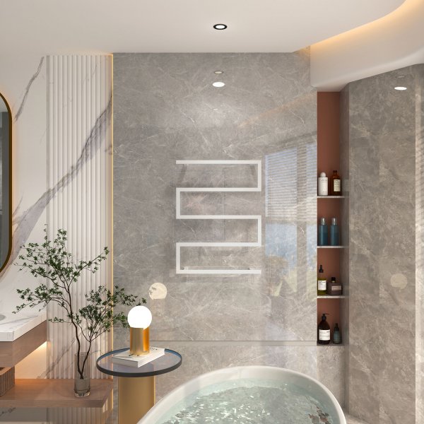 Elektrisk handdukstork 60x80x12cm | Vit Elektrisk handdukstork 60x80x12cm | Vit