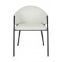 Karmstolar i beige tyg med svarta metallben, 2-pack | Stacey