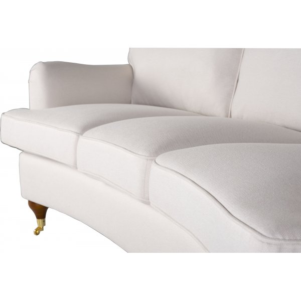 Howardsoffa 3-sits | Sv�ngd design, kallskum & avtagbar kl�dsel | Beige