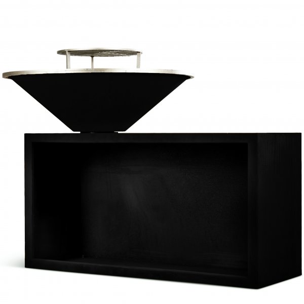 Vedeldad grill i cortenst�l | Lofsdalen - Svart