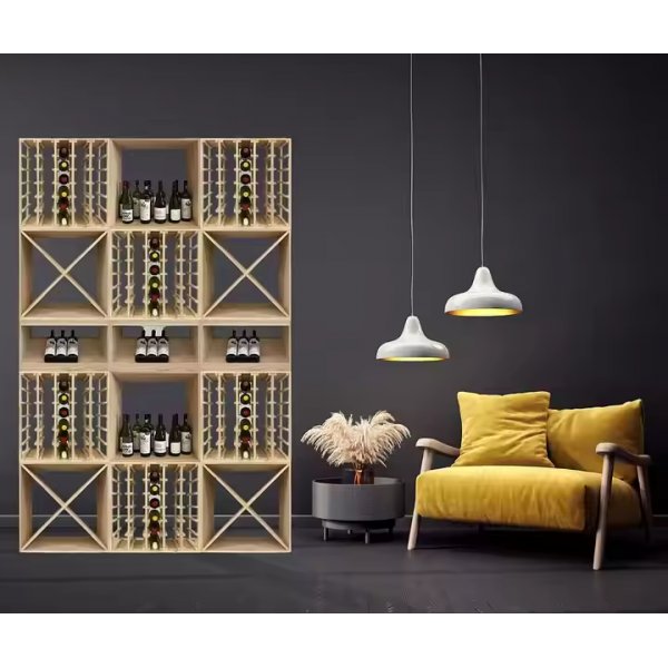 Vinhylla i trä 60x30cm | Naturlig furu | Arvino Vinhylla i trä 60x30cm | Naturlig furu | Arvino