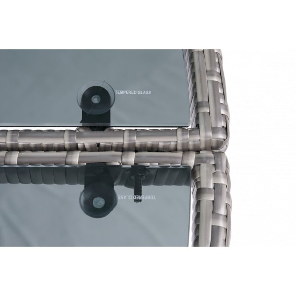 Runt utematbord med h�rdat glas | �150 cm | Tyl�sand gr�