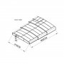 Pooltak 3x6m | Utan skenor | UV-skydd | Justerbar drr