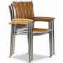 Stor rund trdgrdsgrupp i teak / rostfritt stl | Bord & 8 stolar