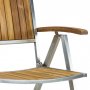 Rund trdgrdsgrupp i teak / rostfritt stl | Bord & 6 positionsstolar
