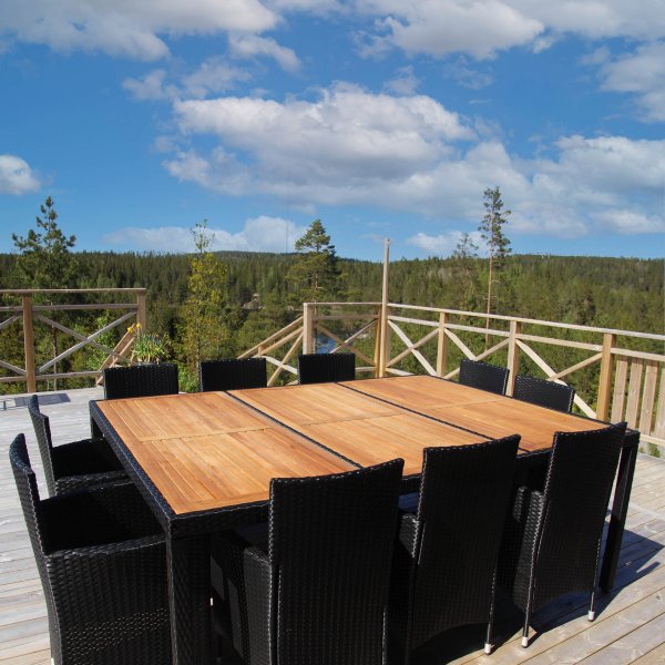 Stor matgrupp utembler 220x160cm | 10 stolar | Lyfco Svanesund
