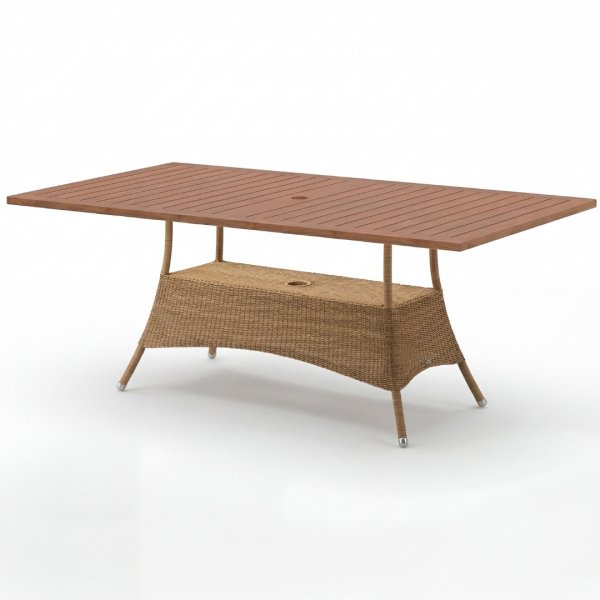 Utematbord 180 cm i Teak & Konstrotting – Exklusivt Trädgårdsbord för 6–8 personer | Yxland Utematbord 180 cm i Teak & Konstrotting – Exklusivt Trädgårdsbord för 6–8 personer | Yxland