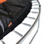 Studsmatta 185cm | Med skyddsnt | Svart/Orange